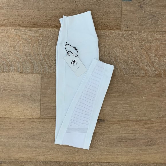ALO Yoga Pants - NWT ALO Yoga High Waist Moto Leggings White